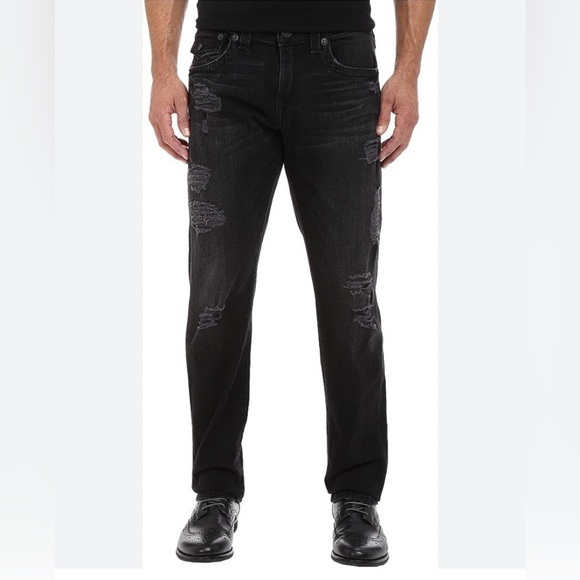 True Religion Other - True Religion Geno Relaxed Slim Black Distressed Moto Jean Y2K Grunge Streetwear